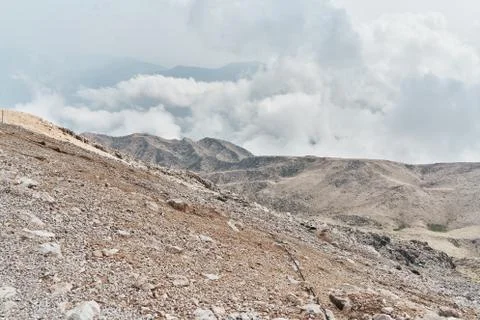 Beautiful view of the cloudy sky from the viewpoint of Tahtali Mountain in the Stock Photos