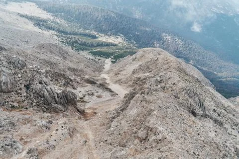 Beautiful view of the cloudy sky from the viewpoint of Tahtali Mountain in the Stock Photos