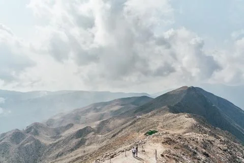Beautiful view of the cloudy sky from the viewpoint of Tahtali Mountain in the Stock Photos
