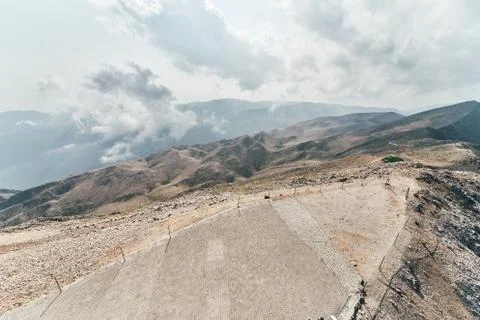 Beautiful view of the cloudy sky from the viewpoint of Tahtali Mountain in the Stock Photos