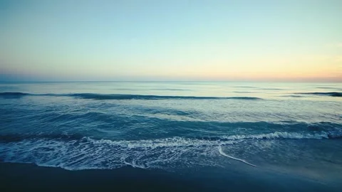 Beautiful view of the coast at dusk Stock Footage 217414198