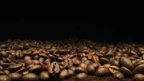 Beautiful View Of Coffee Beans. Close-up. Stock Footage 108798861