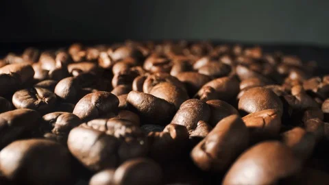 Beautiful View Of Coffee Beans. Close-up. Stock Footage 108819609