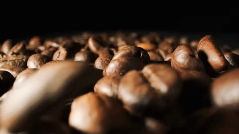 Beautiful View Of Coffee Beans. Close-up. Stock-Footage 108820400