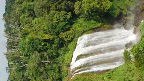 The beautiful view of Curug Sewu waterfall Stock Footage 245467029