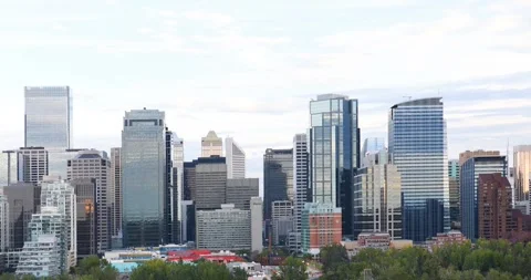 Beautiful view of the Downtown in Calgary Stock Footage 255691458