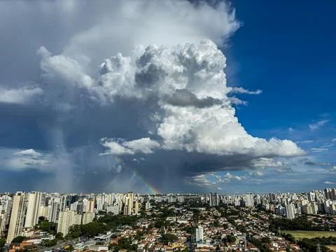Beautiful view of a dramatic dark stormy sky. Stock Photos