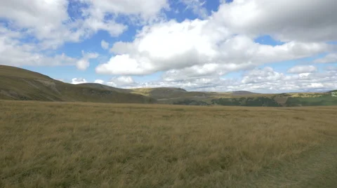 Beautiful view of dried fields on Transalpina Video stock 57798158