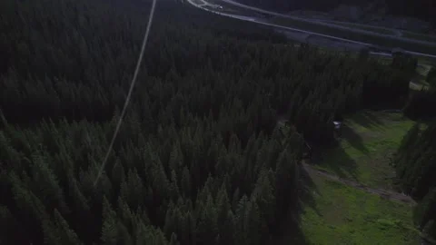 Beautiful view from drone on the Mountain the highway in Colorado. Stock Footage 220176765