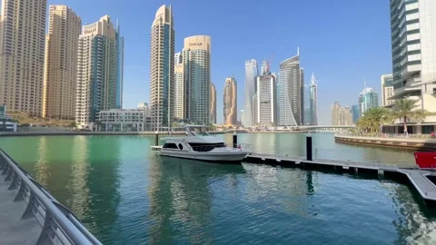 Beautiful  view of Dubai Marina. Stock Footage 171534563
