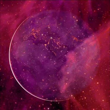 Beautiful view of earth from space. Elements of this image furnished by NASA Stockillustratie