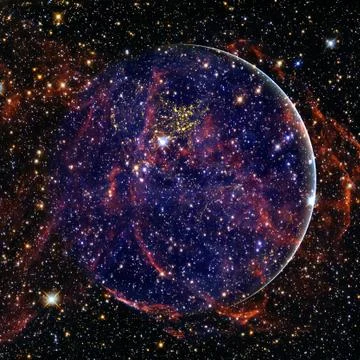 Beautiful view of earth from space. Elements of this image furnished by NASA Stockillustratie