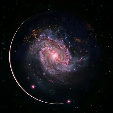 Beautiful view of earth from space. Elements of this image furnished by NASA Stockillustratie