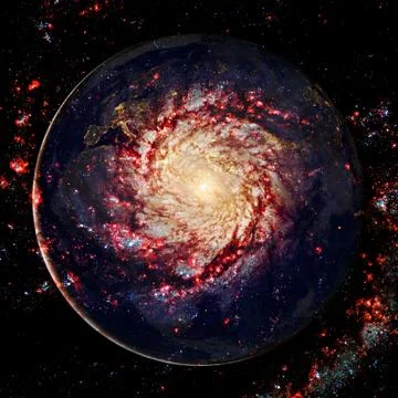 Beautiful view of earth from space. Elements of this image furnished by NASA Stockillustratie