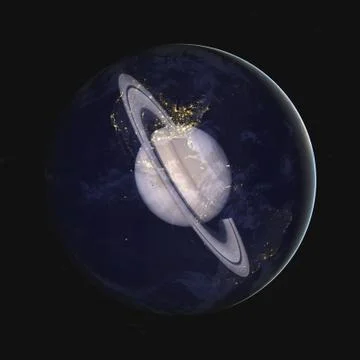 Beautiful view of earth from space. Elements of this image furnished by NASA Illustrazione stock