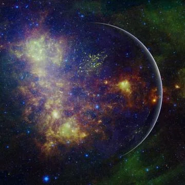 Beautiful view of earth from space. Elements of this image furnished by NASA Foto stock