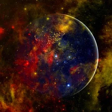 Beautiful view of earth from space. Elements of this image furnished by NASA 库存照片
