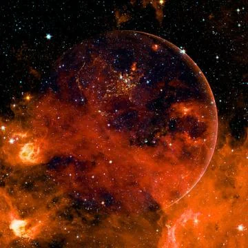 Beautiful view of earth from space. Elements of this image furnished by NASA 스톡 사진