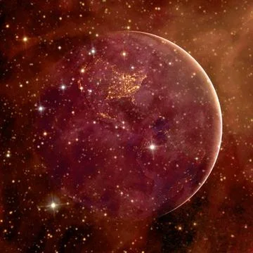 Beautiful view of earth from space. Elements of this image furnished by NASA Stockfoto's