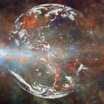 Beautiful view of earth from space. Elements of this image furnished by NASA Foto stock