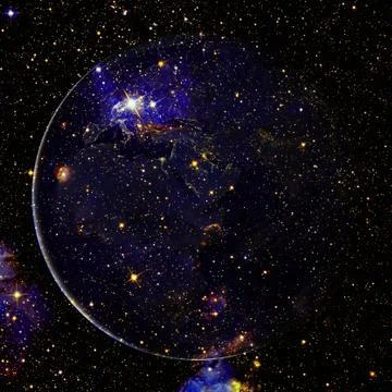 Beautiful view of earth from space. Elements of this image furnished by NASA Stock Photos