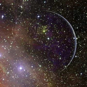 Beautiful view of earth from space. Elements of this image furnished by NASA 스톡 사진