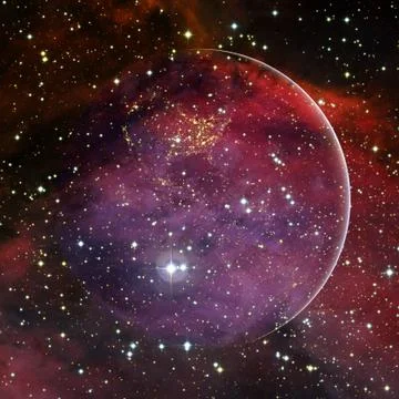 Beautiful view of earth from space. Elements of this image furnished by NASA 库存照片
