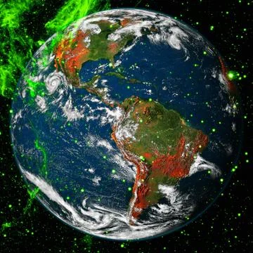 Beautiful view of earth from space. Elements of this image furnished by NASA Foto stock