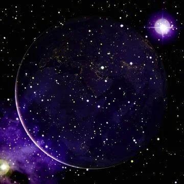 Beautiful view of earth from space. Elements of this image furnished by NASA Photos