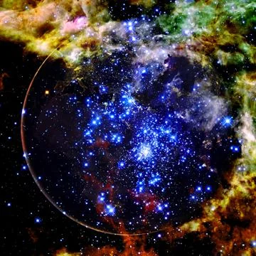 Beautiful view of earth from space. Elements of this image furnished by NASA 스톡 사진