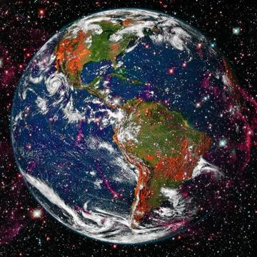 Beautiful view of earth from space. Elements of this image furnished by NASA Foto stock