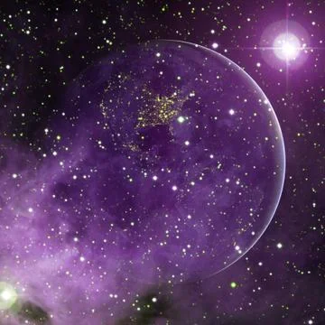 Beautiful view of earth from space. Elements of this image furnished by NASA 写真素材