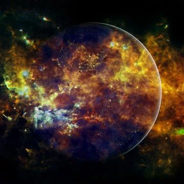 Beautiful view of earth from space. Elements of this image furnished by NASA 写真素材