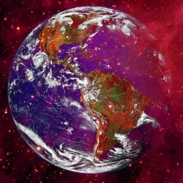 Beautiful view of earth from space. Elements of this image furnished by NASA Stock Photos