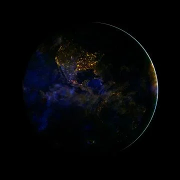 Beautiful view of earth from space. Elements of this image furnished by NASA Stock Photos