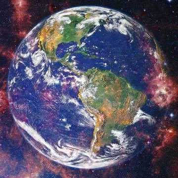 Beautiful view of earth from space. Elements of this image furnished by NASA 写真素材