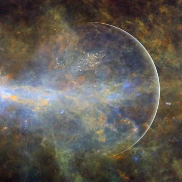 Beautiful view of earth from space. Elements of this image furnished by NASA Stockfoto's