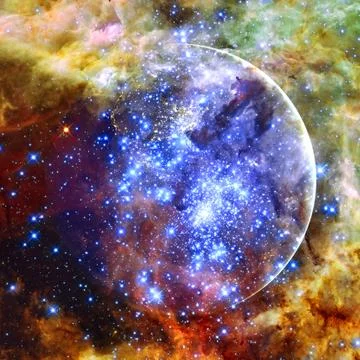 Beautiful view of earth from space. Elements of this image furnished by NASA Stock Photos