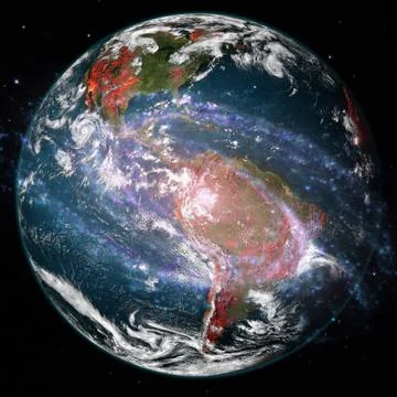 Beautiful view of earth from space. Elements of this image furnished by NASA Foto stock