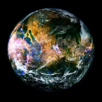 Beautiful view of earth from space. Elements of this image furnished by NASA 写真素材