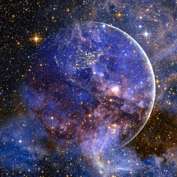 Beautiful view of earth from space. Elements of this image furnished by NASA 写真素材