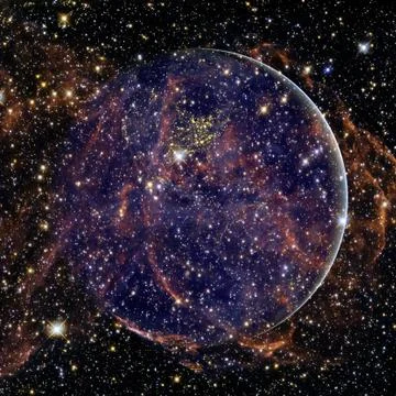 Beautiful view of earth from space. Elements of this image furnished by NASA Foto stock