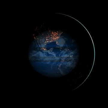 Beautiful view of earth from space. Elements of this image furnished by NASA 写真素材