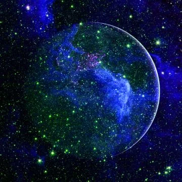 Beautiful view of earth from space. Elements of this image furnished by NASA Stock Photos