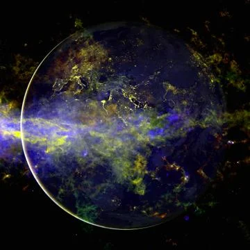 Beautiful view of earth from space. Elements of this image furnished by NASA Stock Photos