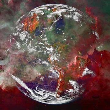 Beautiful view of earth from space. Elements of this image furnished by NASA 库存照片