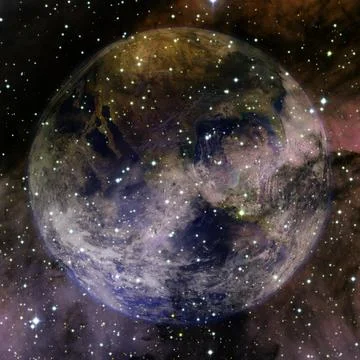 Beautiful view of earth from space. Elements of this image furnished by NASA Фото