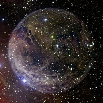 Beautiful view of earth from space. Elements of this image furnished by NASA 库存照片