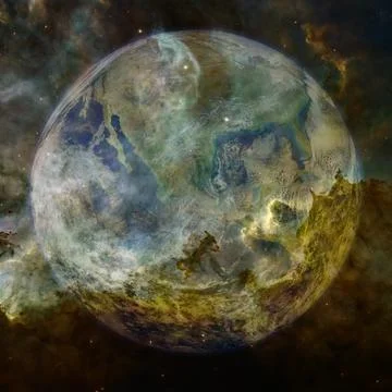 Beautiful view of earth from space. Elements of this image furnished by NASA 스톡 사진