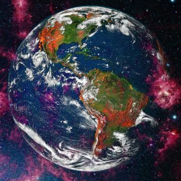 Beautiful view of earth from space. Elements of this image furnished by NASA Stock-Fotos
